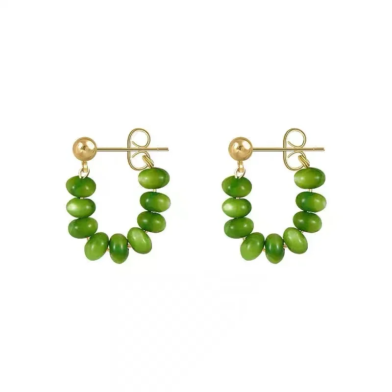 Green Opal Earrings 2022 New Fashionable Earrings For Women, High-end Earrings With A Sense Of Design Spring/summer"
Green Opal Earrings 2022 New Fashionable Earrings For Women, High-end Earrings With A Sense Of Design Spring/summer"