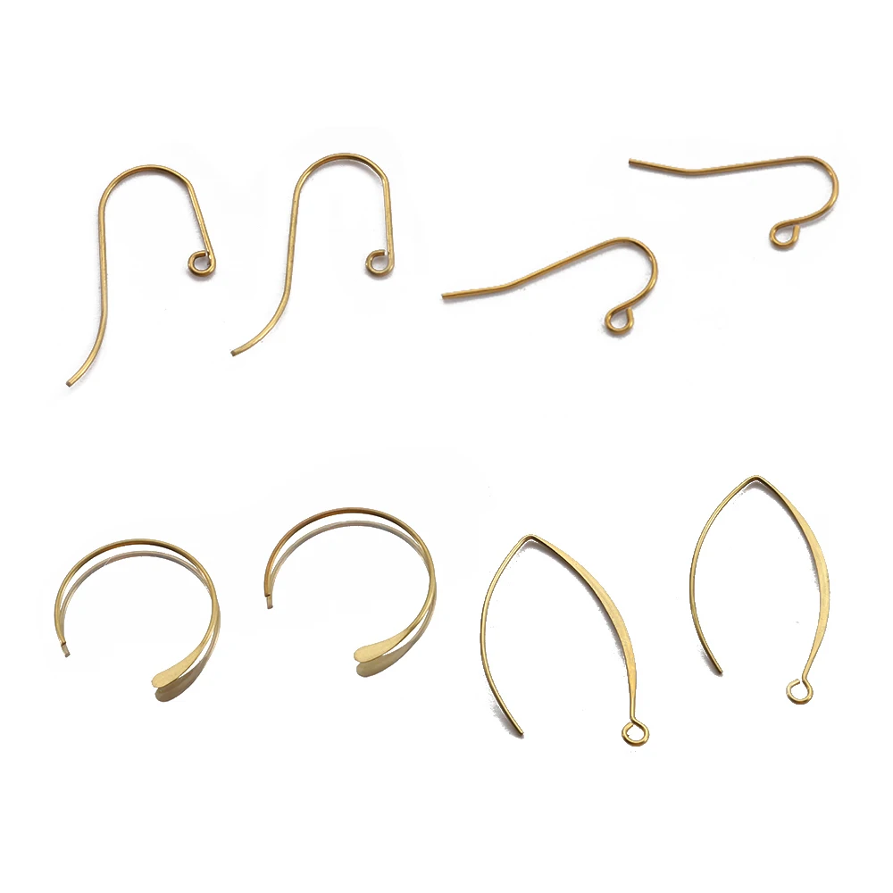 

20-100Pcs Raw Brass Fish Hook Ear Wires French Earring Hook For Diy Jewelry Making Handmade Women Earrings Accessories Wholesale
