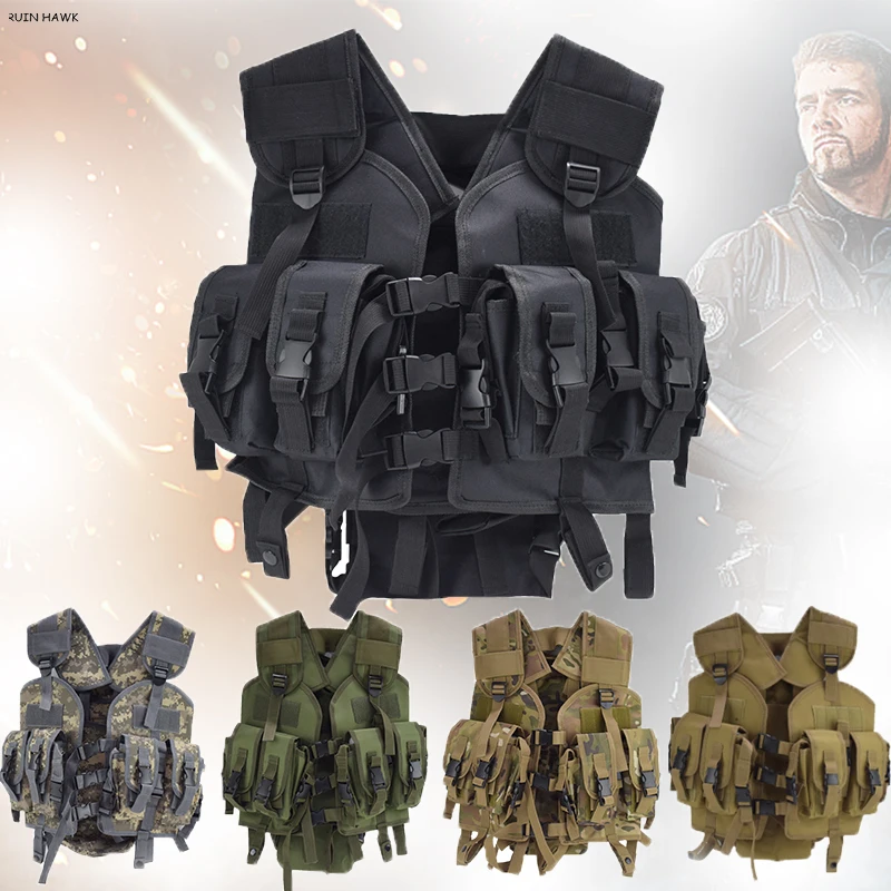 

Men's military vest 97 tactical vest outdoor camouflage camouflage hunting vest war game armor bulletproof vest