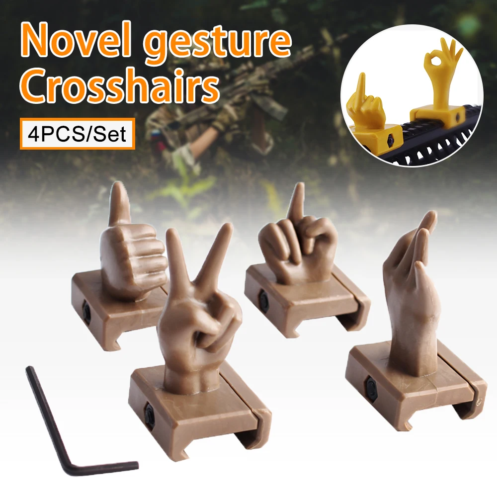 Magorui Tactics 4Pcs/Set Personality Novelty Finger Thumb Sights Before and After For 20mm Mount Base Hunting Scope
Magorui Tactics 4Pcs/Set Personality Novelty Finger Thumb Sights Before and After For 20mm Mount Base Hunting Scope
