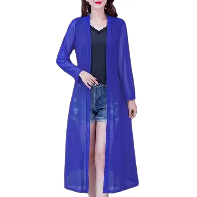 Mesh Cardigan Thin Coat Women's Summer Long-sleeved Sun Protection Clothing Long Slim With Skirt Beach Shawl Long Outside Ldy
Mesh Cardigan Thin Coat Women's Summer Long-sleeved Sun Protection Clothing Long Slim With Skirt Beach Shawl Long Outside Ldy