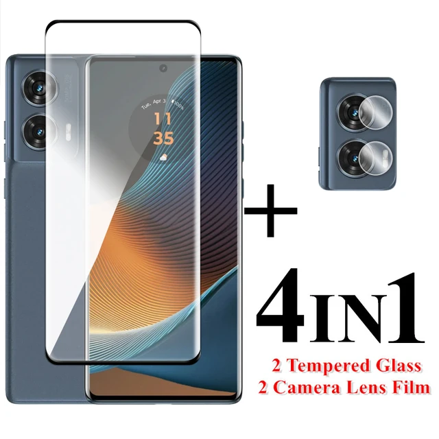 Protecteur d'écran incurvé 3D à couverture complète, film d'objectif 9H, verre pour Motorola Edge 50 ktGlass, ktGuatemala 1