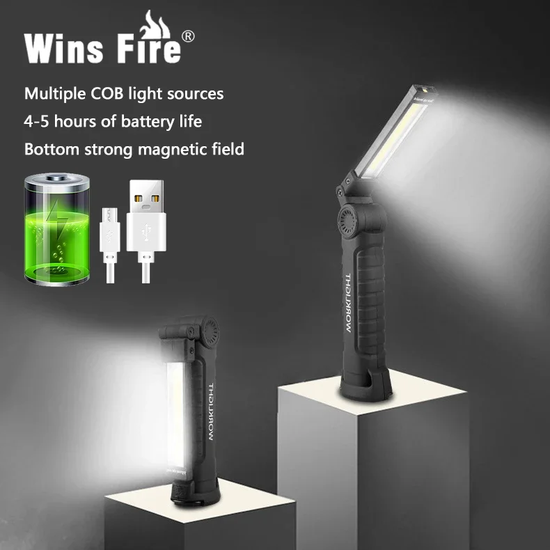 New COB LED Flashlight Magnetic Work Light USB Rechargeable Torch Hook Portable Lantern Inspection Light Camping Car Repair Lamp
New COB LED Flashlight Magnetic Work Light USB Rechargeable Torch Hook Portable Lantern Inspection Light Camping Car Repair Lamp