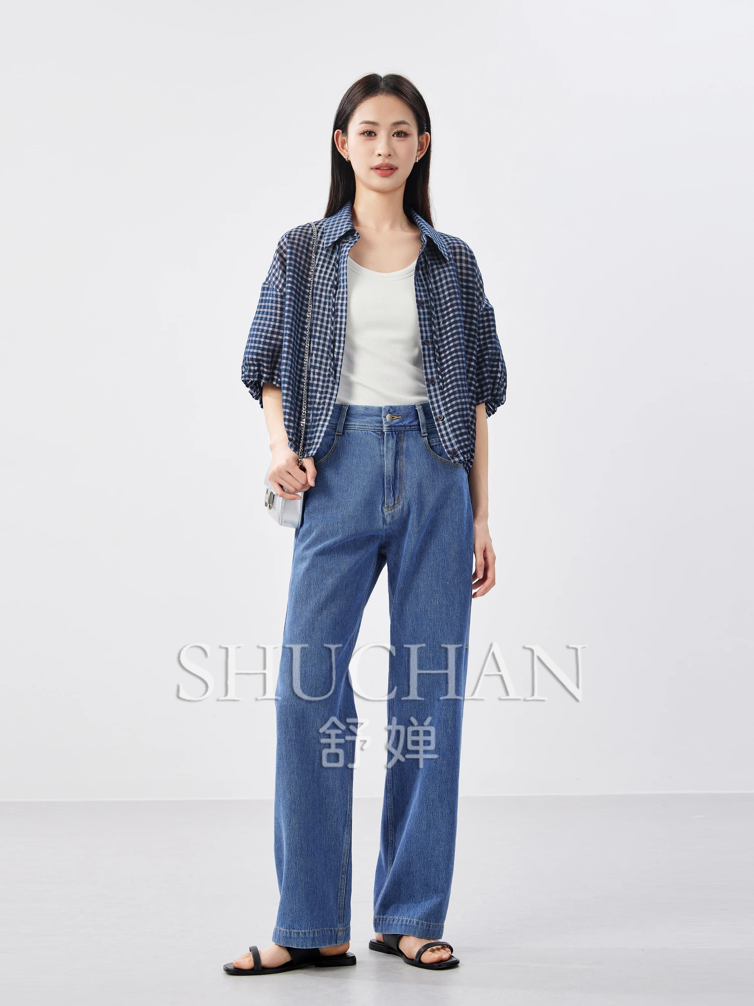 

2024 Summer New High Quality Pantalones Vaqueros Mujer 100% Cotton Women Jeans High Waisted denim pants
