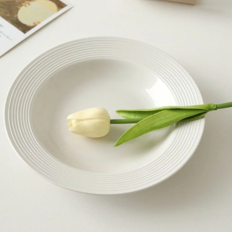 Food Dinner Plate Kitchen Ceramic Dishes Tableware Unique Pretty French Western Cuisine Dish Home Minimalist Threaded Hat Tray
Food Dinner Plate Kitchen Ceramic Dishes Tableware Unique Pretty French Western Cuisine Dish Home Minimalist Threaded Hat Tray