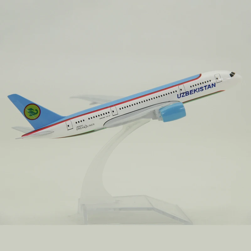

Литье под давлением в масштабе 1:400, Узбекистан авиакомпании B787, авиационная модель из сплава и пластика, модель пассажирского Джетта, игрушка, подарок, Коллекционная модель