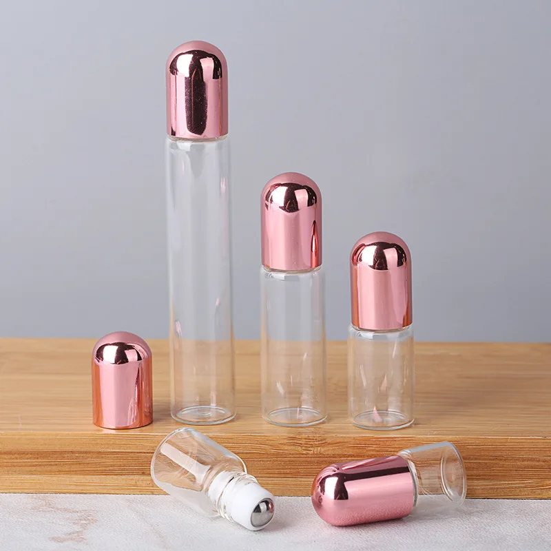1 2 3 5 10ml Transparent Glass Roll On Bottle with Rose Gold Cap Essential Oil Roller Bottles Travel Refillable Packaging Bottle
1 2 3 5 10ml Transparent Glass Roll On Bottle with Rose Gold Cap Essential Oil Roller Bottles Travel Refillable Packaging Bottle