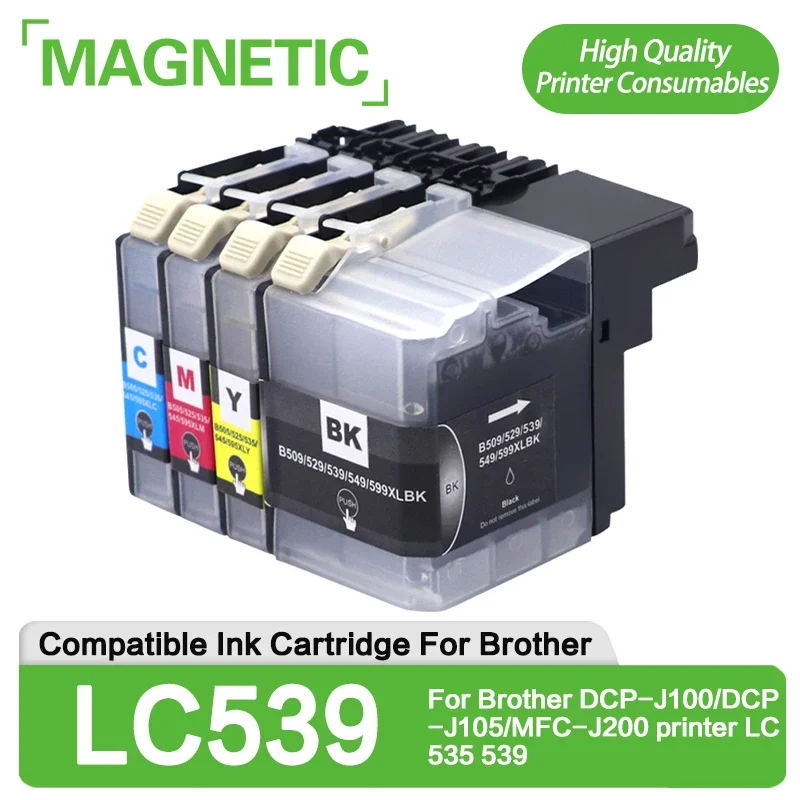 

Новинка, совместим с LC539 LC539XL LC535 LC535XL, совместимый картридж с чернилами для принтера Brother DCP-J100/DCP-J105/Φ LC535 539