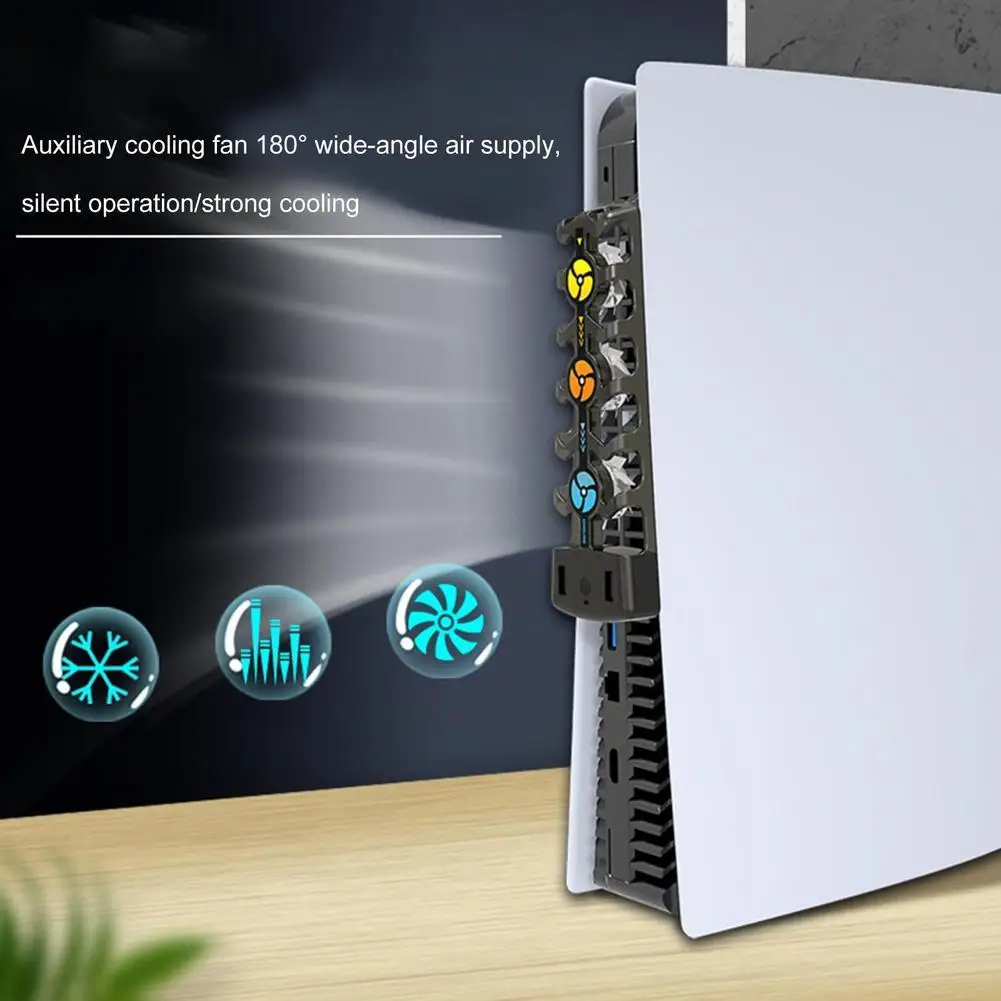 For PS5 Cooling Fan Quiet RGB Light High Efficient Cooler System 2 USB Ports 3 Fan Speed Game Console Disc and Digital Edition
For PS5 Cooling Fan Quiet RGB Light High Efficient Cooler System 2 USB Ports 3 Fan Speed Game Console Disc and Digital Edition