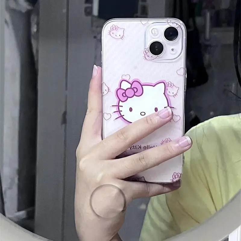 Kawaii Sanrio Мультфильм большая голова Hello Kitty прозрачная полная фотография мягкая резина фотография подходит для Apple 15 мягкий резиновый Чехол
Kawaii Sanrio Мультфильм большая голова Hello Kitty прозрачная полная фотография мягкая резина фотография подходит для Apple 15 мягкий резиновый Чехол