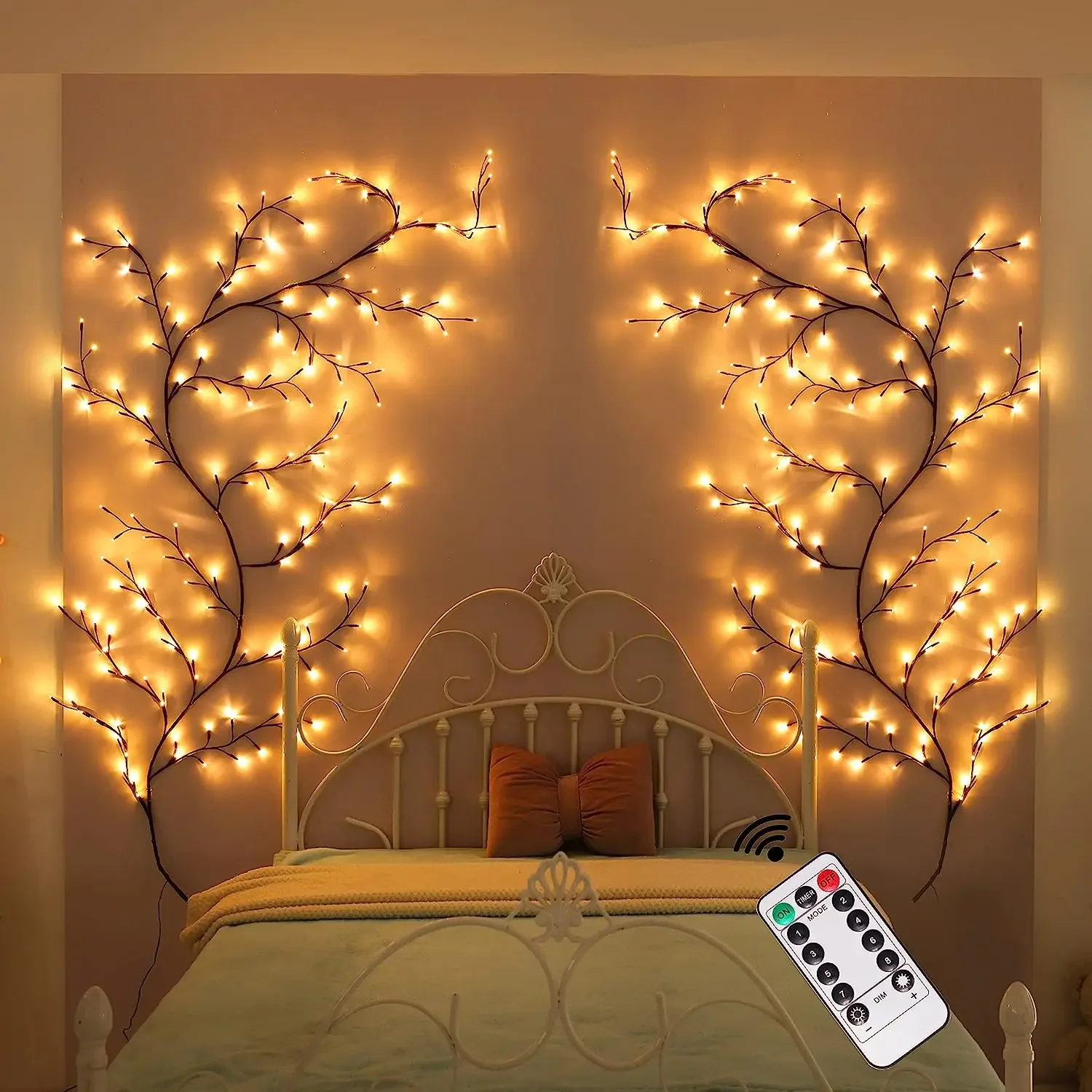 

144 LEDs Lighted Vine Tree with Remote Bendable Branch Lights Indoor Willow Tree Lights for Christmas Party Wall Bookshelf Home