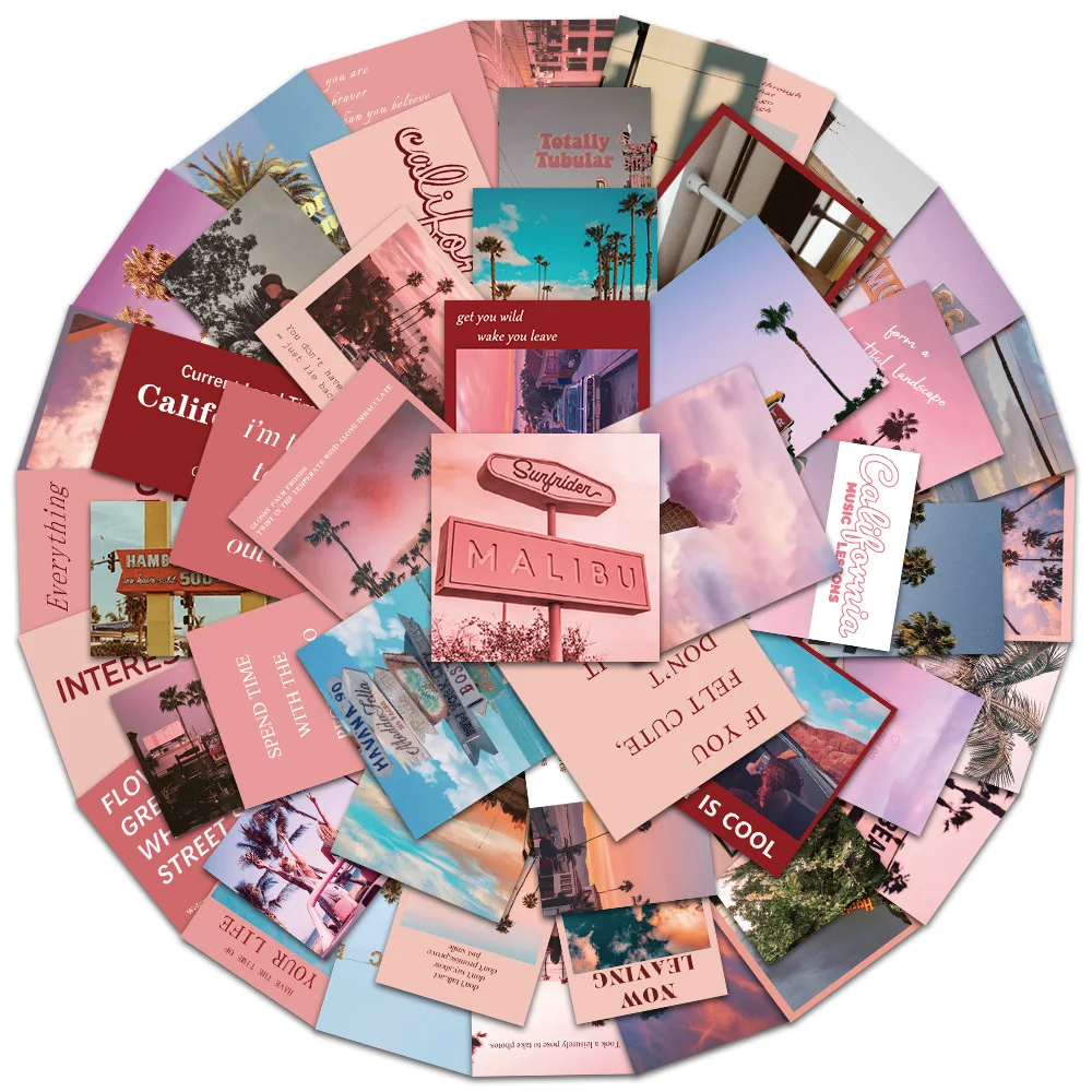 10/30/50pcs INS Pink California Sunshine Landscape Graffiti Stickers Aesthetic Notebook Laptop Skateboard Phone Sticker Decals
10/30/50pcs INS Pink California Sunshine Landscape Graffiti Stickers Aesthetic Notebook Laptop Skateboard Phone Sticker Decals