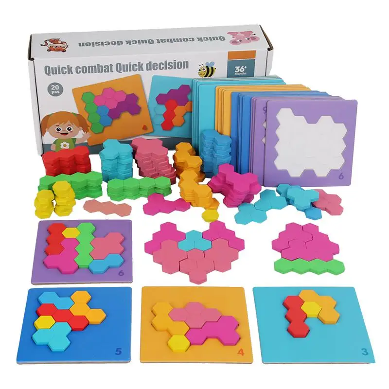 Wooden Block Hexagon Puzzle Educational Geometric Board Fun Brain Teaser Wooden Puzzle Game For Nieces, Daughters and Students
Wooden Block Hexagon Puzzle Educational Geometric Board Fun Brain Teaser Wooden Puzzle Game For Nieces, Daughters and Students