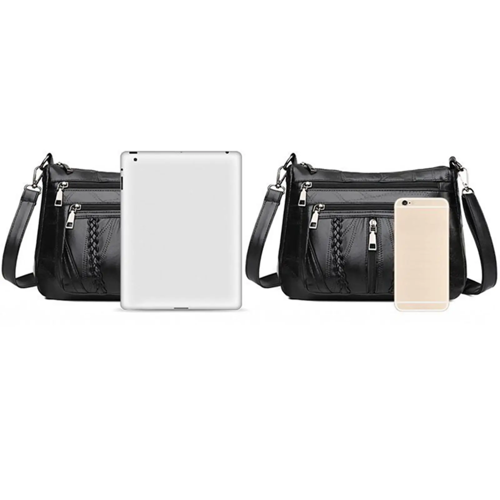 Womens Leather Shoulder Bag, Large Capacity Shopping Bag, Casual Lady Satchel, Zipper Multi Pockets Adjustable Strap
Womens Leather Shoulder Bag, Large Capacity Shopping Bag, Casual Lady Satchel, Zipper Multi Pockets Adjustable Strap