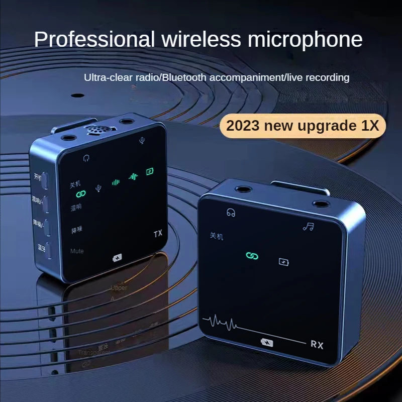 

2023 New K8 Wireless Lavalier Microphone Tiktok Video Live Interview Recording HD Radio One Drag Two 2.4G USB Mini Microphones