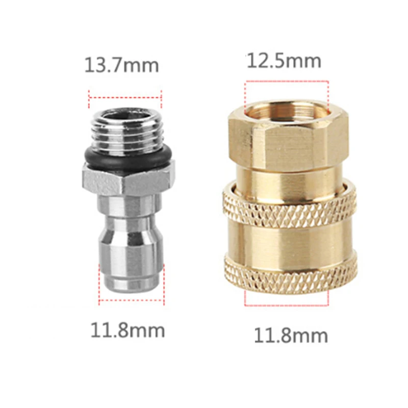 Set Hose Adapter Washer Nozzle Quick Release M22 14 To 1/4 Connector Foam Bottle 2pcs Thread Parts Pressure Brass
Set Hose Adapter Washer Nozzle Quick Release M22 14 To 1/4 Connector Foam Bottle 2pcs Thread Parts Pressure Brass