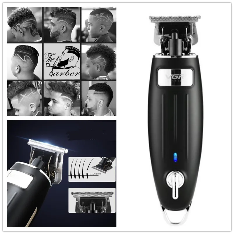 

Professional Barber Clipper Electric Fade Style Trimmer Outline Haircut Machine T Blade Zero Gap Cutter Adult Bald Head Shaver