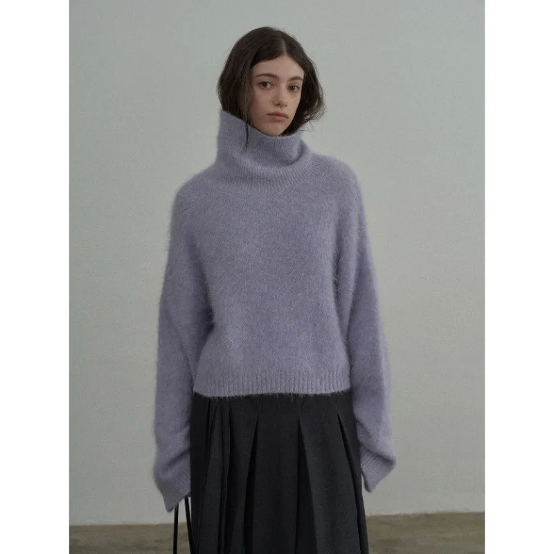 2023 Autumn Winter New High-quality Soft and Comfortable Alpaca Long Hair Lazy Off-shoulder Short Turtleneck Sweater for Women
2023 Autumn Winter New High-quality Soft and Comfortable Alpaca Long Hair Lazy Off-shoulder Short Turtleneck Sweater for Women