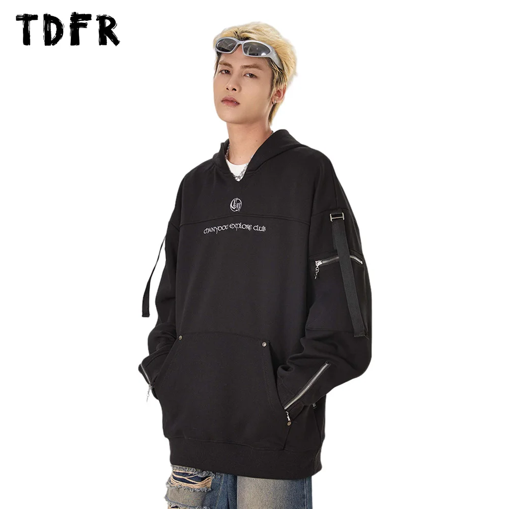 Letter Embroidery Hooded Sweatshirts Mens Zipper Decoration Autumn Spliced Casual Streetwear Pocket Hoodies Men
Letter Embroidery Hooded Sweatshirts Mens Zipper Decoration Autumn Spliced Casual Streetwear Pocket Hoodies Men