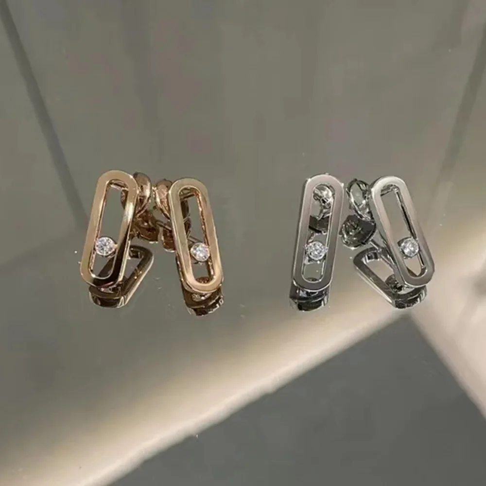 Classic 925 Sterling Silver Smooth Single Diamond Women's Earrings Sweet and Fashionable French Luxury Brand Jewelry Party Gift
Classic 925 Sterling Silver Smooth Single Diamond Women's Earrings Sweet and Fashionable French Luxury Brand Jewelry Party Gift
