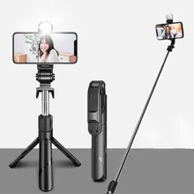 Wireless Selfie Stick Bluetooth Mini Tripod Extendable Monopod with Fill Light Remote Shutter Phone Holder for IOS Android Phone
Wireless Selfie Stick Bluetooth Mini Tripod Extendable Monopod with Fill Light Remote Shutter Phone Holder for IOS Android Phone