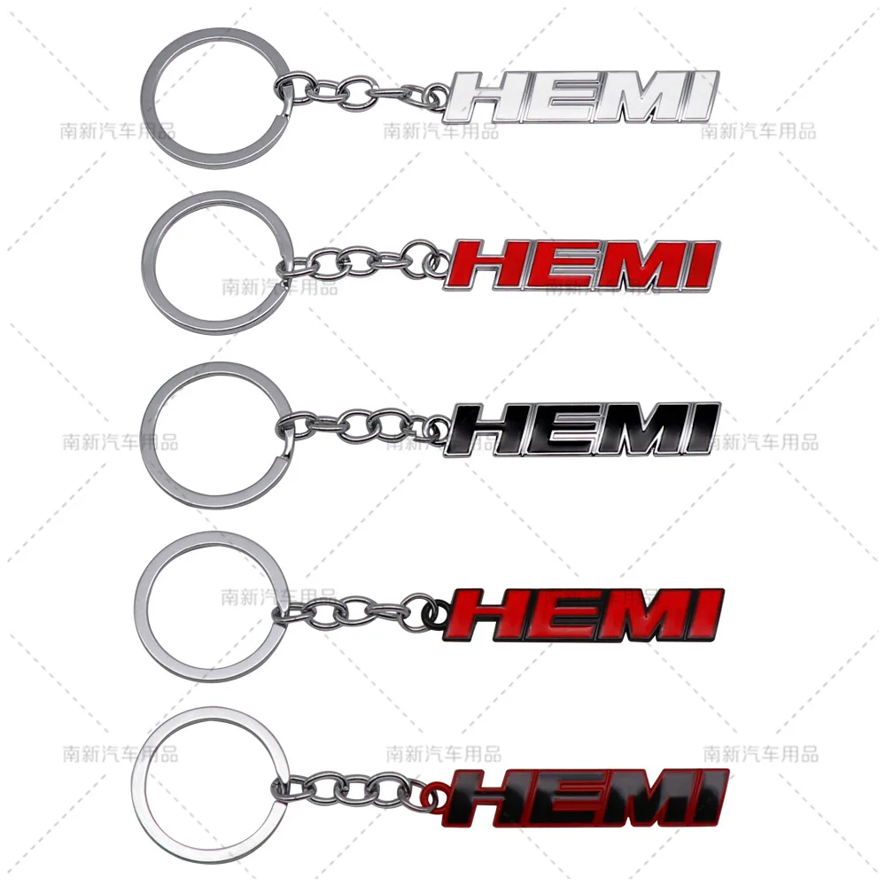 

Metal Auto Car Keyring HEMI logo Emblem Key Chain For Dodge SRT HEMI Badge Caliber Journey Challenger Caravan Car Styling