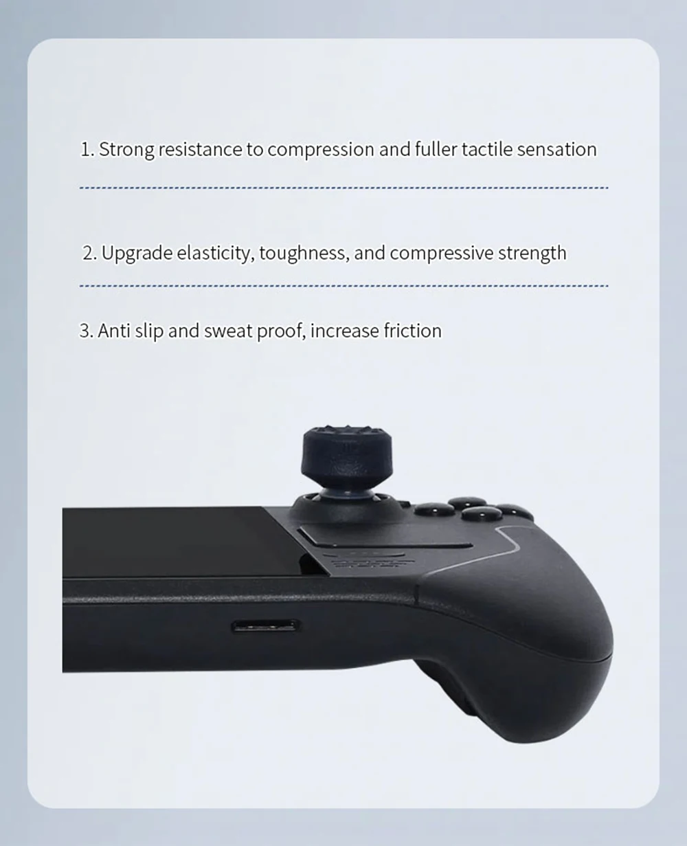 6Pcs Handheld Joystick Silicone Cap for Steam Deck LCD / OLED Game Controller Thumb Grip Set Analog Stick Cap 6Pcs Handheld Joystick Silicone Cap for Steam Deck LCD / OLED Game Controller Thumb Grip Set Analog Stick Cap