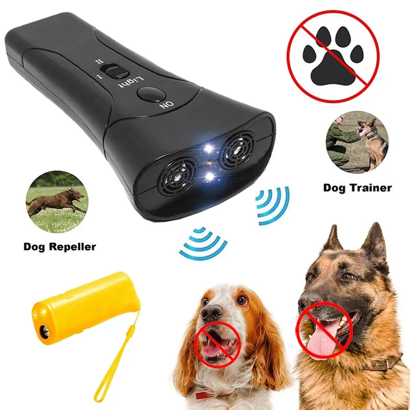 

ZK20 Dog Repeller Anti Barking Stop Bark Dogs Training Device LED Ultrasonic Dogs Adapter Without Battery Pet Supplies Wholesale