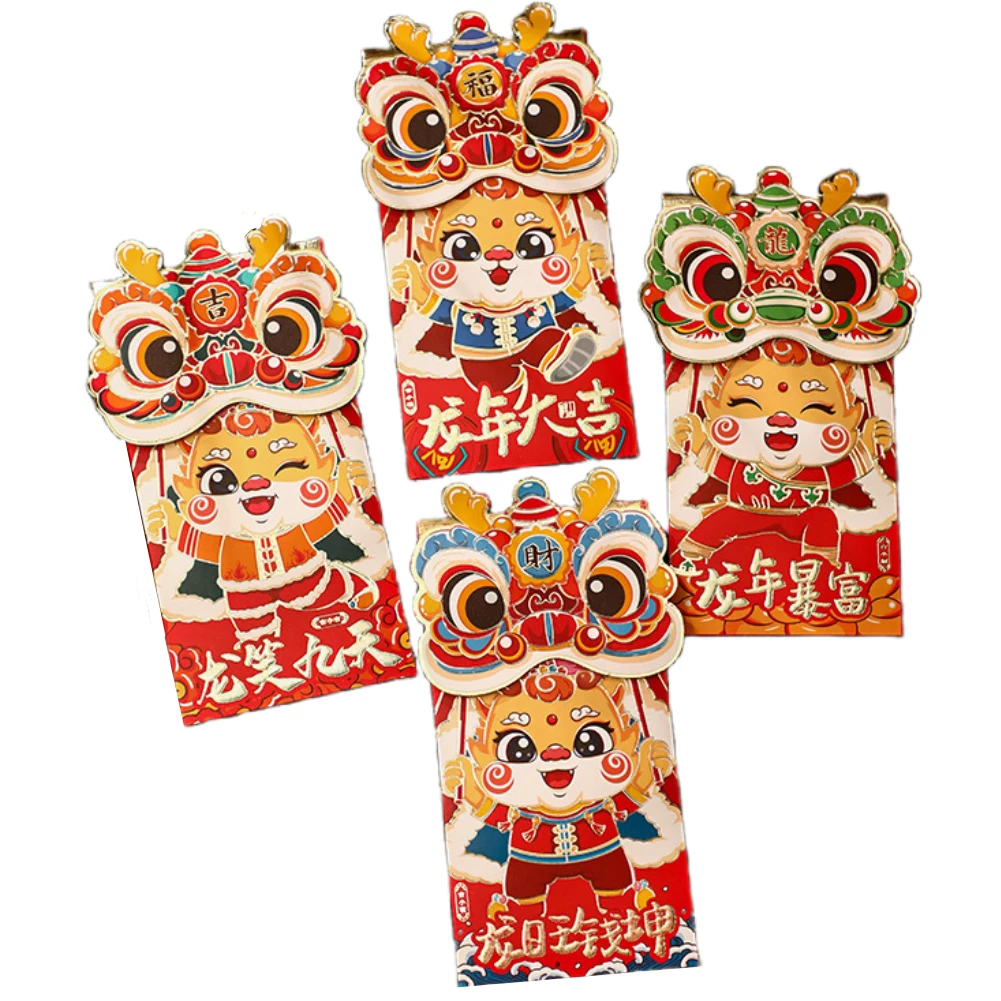 Lucky Bag Set of 4 Red Envelopes Crafted with Durable Paper Elegant Hot Gold Texture Symbolize Good Luck and Prosperity
Lucky Bag Set of 4 Red Envelopes Crafted with Durable Paper Elegant Hot Gold Texture Symbolize Good Luck and Prosperity