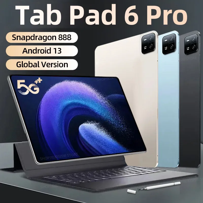 

2024 Original Pad 6 Pro Global Version Snapdragon 888 16GB+1TB Android 13 11inch Mi Tablets PC 5G Dual SIM Card HD 4K Screen Tab