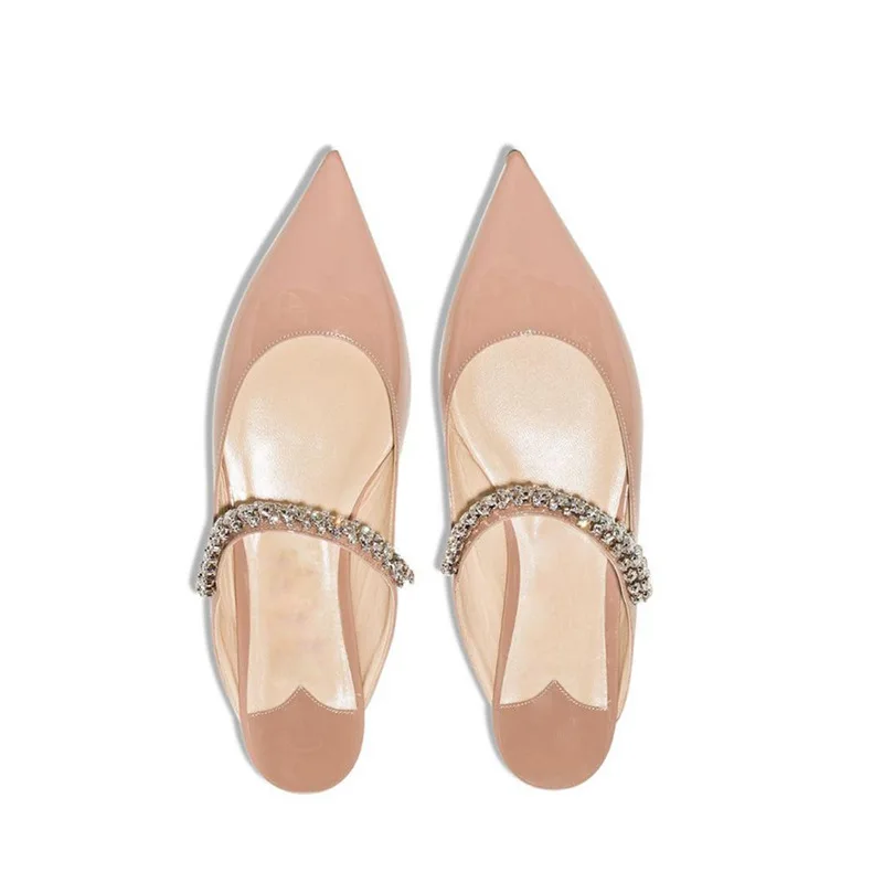 2023 Summer Flat Slippers Elegant Ladies Sandals Shallow Crystal Decor Shoes Patent Leather Zapatillas De Mujer Pointed Toe
2023 Summer Flat Slippers Elegant Ladies Sandals Shallow Crystal Decor Shoes Patent Leather Zapatillas De Mujer Pointed Toe