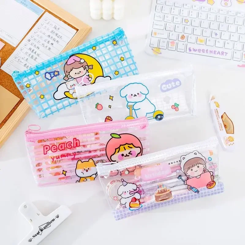 Канцелярские сумки Sanrio, 6 шт., новинка, мультяшный прозрачный карандаш на молнии с кольцом, женская школьная сумка, оптовая продажа
Канцелярские сумки Sanrio, 6 шт., новинка, мультяшный прозрачный карандаш на молнии с кольцом, женская школьная сумка, оптовая продажа