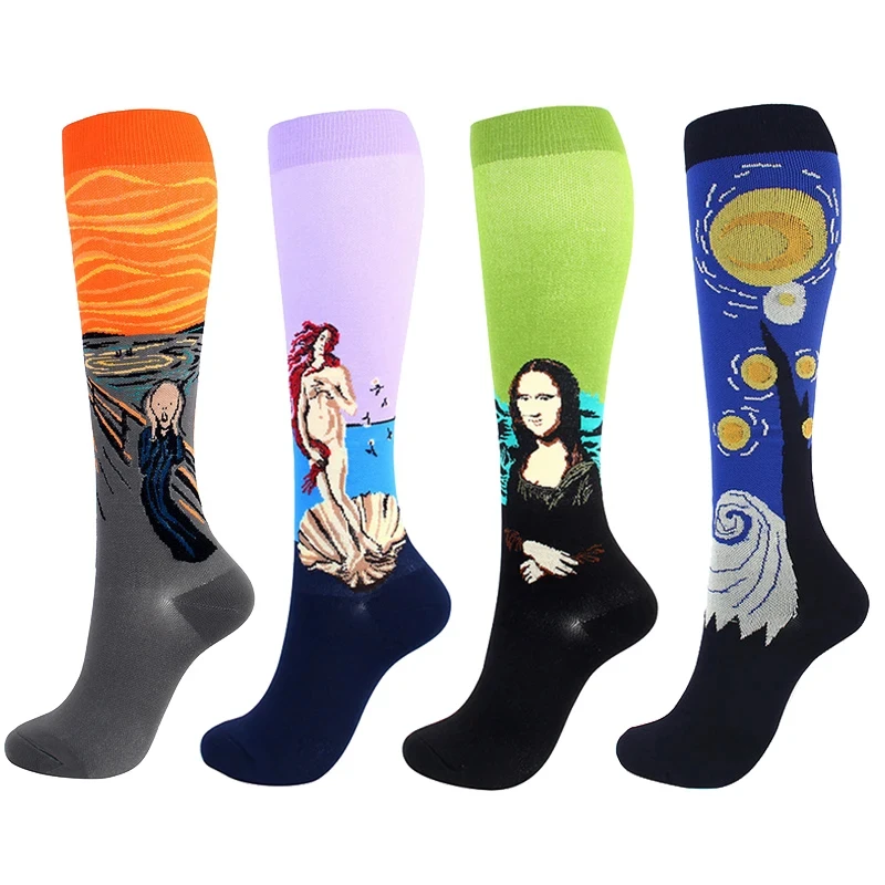 

Компрессионные носки, Медицинские носки от варикозного расширения вен и отеков при диабете, 20-30 мм рт. Ст., носки для беременных, эластичные мужские носки для баскетбола и бега