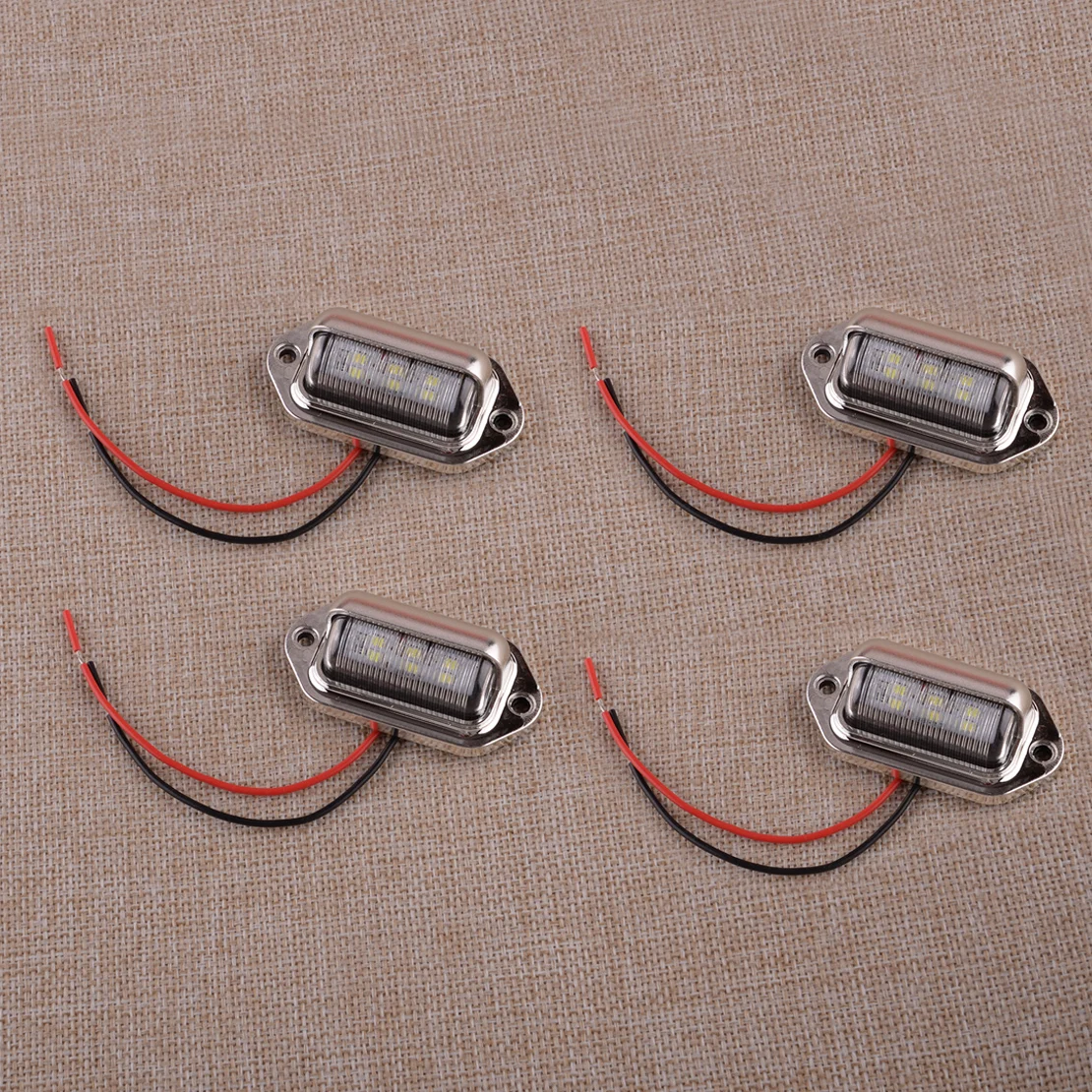 

4Pcs 12V-24V LED Deck Courtesy Stern Transom License Number Plate Light Waterproof for Marine Boat Trailer Motorcycle Car Truck