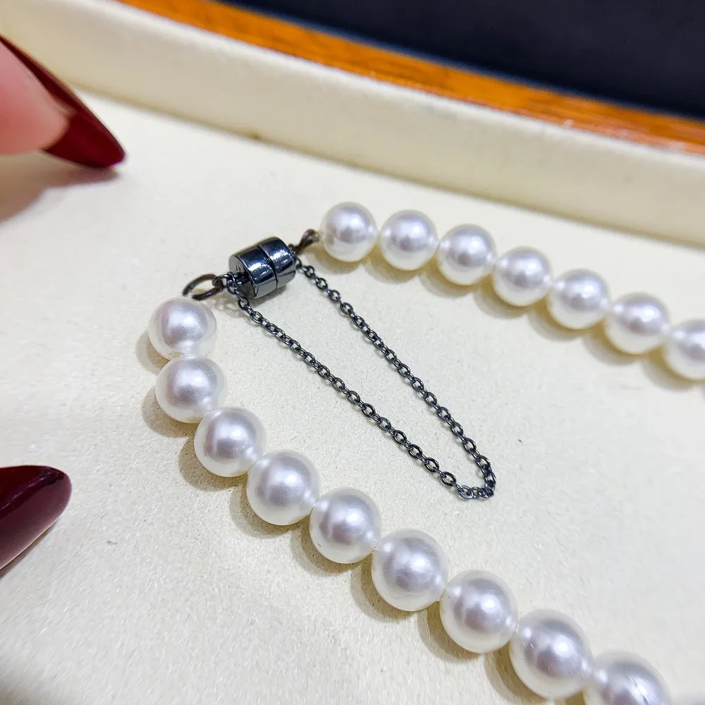 DIY Pearl Accessories S925 Sterling Silver Single Row Necklace Buckle Extension Fashion Black Bracelet Beaded Buckle K057
DIY Pearl Accessories S925 Sterling Silver Single Row Necklace Buckle Extension Fashion Black Bracelet Beaded Buckle K057