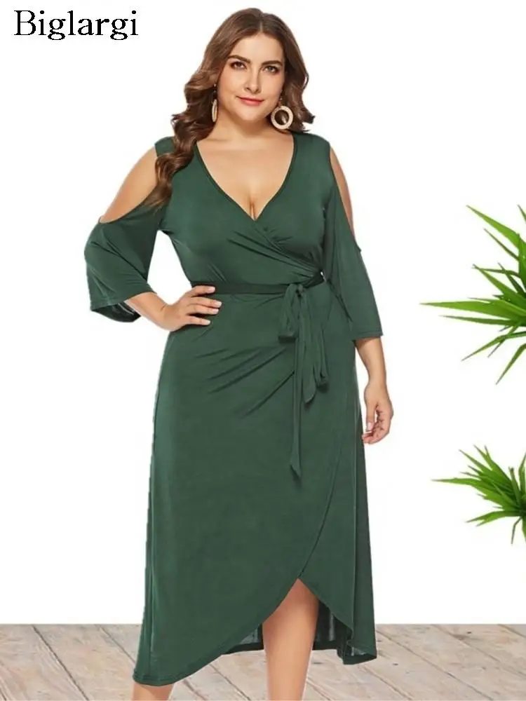 Plus Size Summer Midi Dress Women Off Shoulder Irregular Ladies Dresses Fashion Casual Loose Woman Dress 2023
Plus Size Summer Midi Dress Women Off Shoulder Irregular Ladies Dresses Fashion Casual Loose Woman Dress 2023