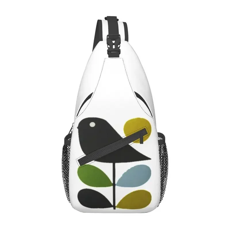 

Abstract Orla Kiely Bird Sling Crossbody Backpack Custom Mid Scandinavian Shoulder Chest Bag for Travel Hiking Daypack