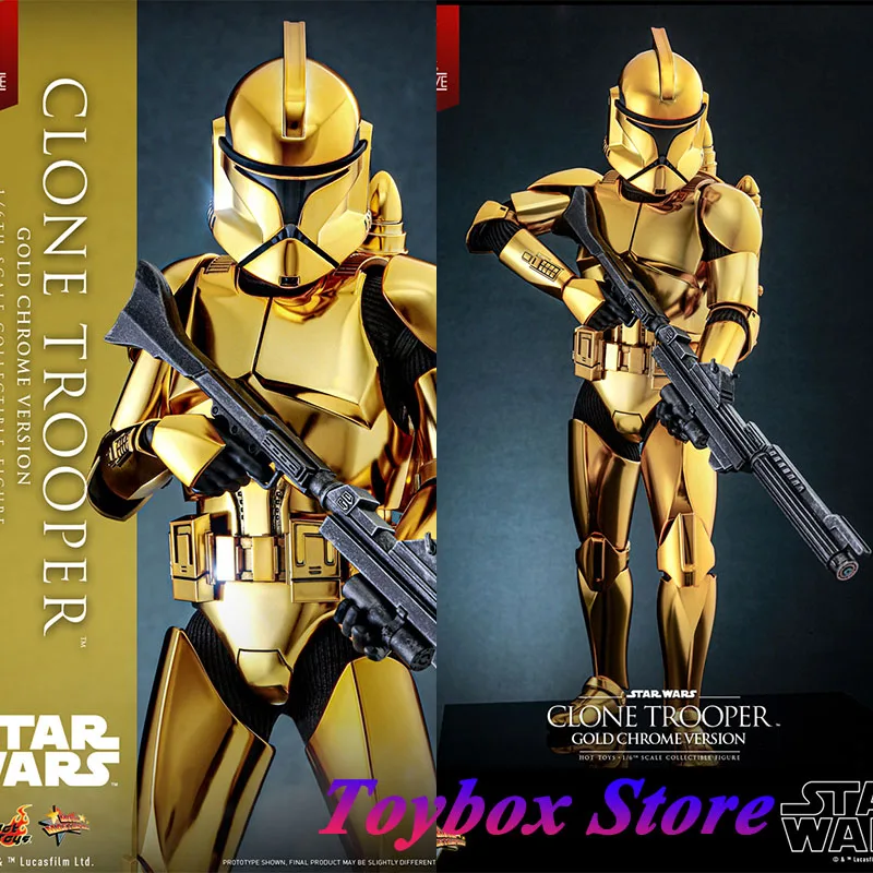 

HOTTOYS MMS735 1/6 Gold Chrome Version Clone Trooper Soldier Star Wars：Episode III - Revenge of the Sith Original 12" Model