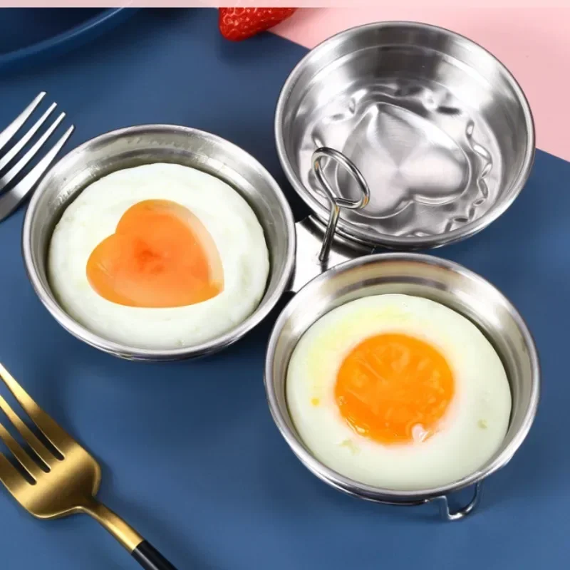 Stainless steel egg steamer mold irregular shaped kitchen tool household poached egg artifact boiled mold love egg cooker
Stainless steel egg steamer mold irregular shaped kitchen tool household poached egg artifact boiled mold love egg cooker