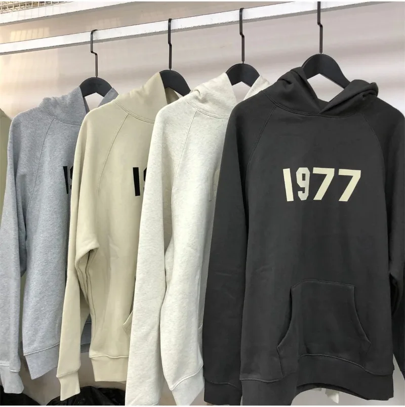 

ESSENTIALS 1977 Season 6 Jerry Lorenzo Hoodies Men Harajuku Basic Simple Streetwear Oversize Gym Sports Skateboards Sweatshirts