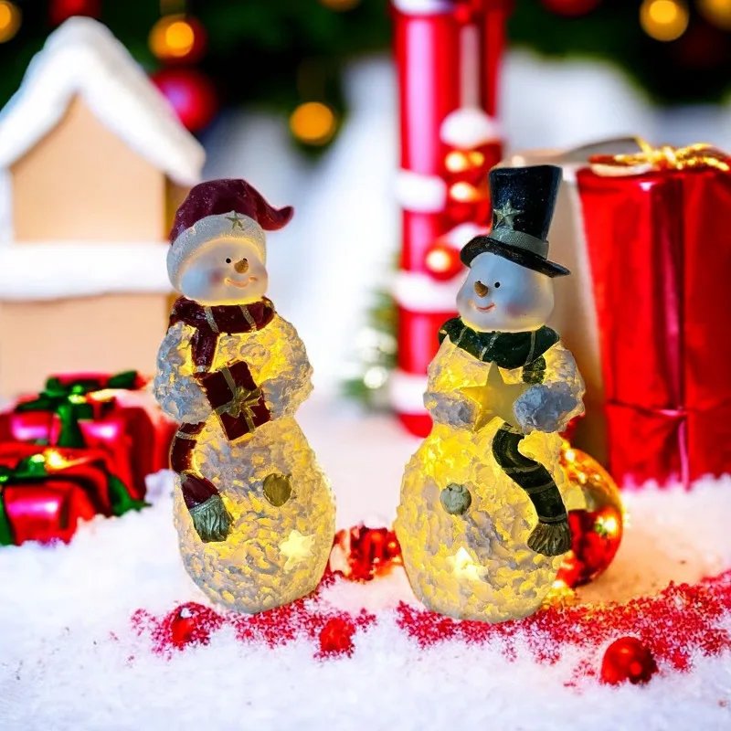 Christmas Snowman Figurine: Resin Craft, Desktop Display Night Light, Scene Decoration Gift Christmas Decorations Home Decor
Christmas Snowman Figurine: Resin Craft, Desktop Display Night Light, Scene Decoration Gift Christmas Decorations Home Decor