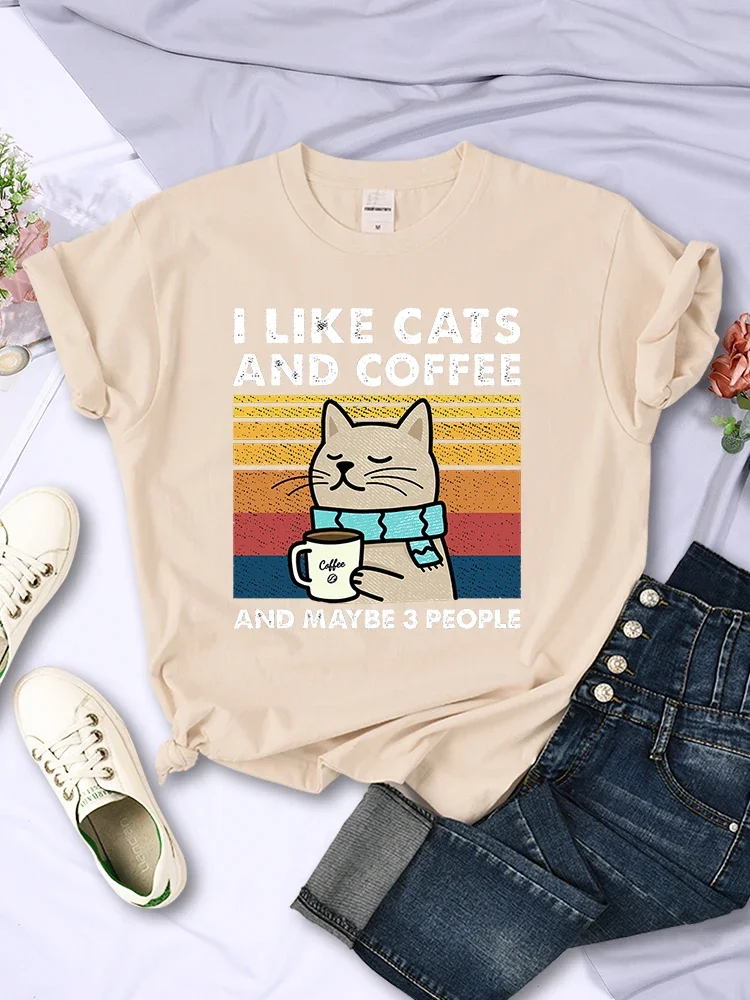 Cool T Shirt I Like Cats and Coffee Printed T Shirt Women Hip Hop Summer Soft Tops Fashion Casual Cute Short Sleeve Breathable
Cool T Shirt I Like Cats and Coffee Printed T Shirt Women Hip Hop Summer Soft Tops Fashion Casual Cute Short Sleeve Breathable