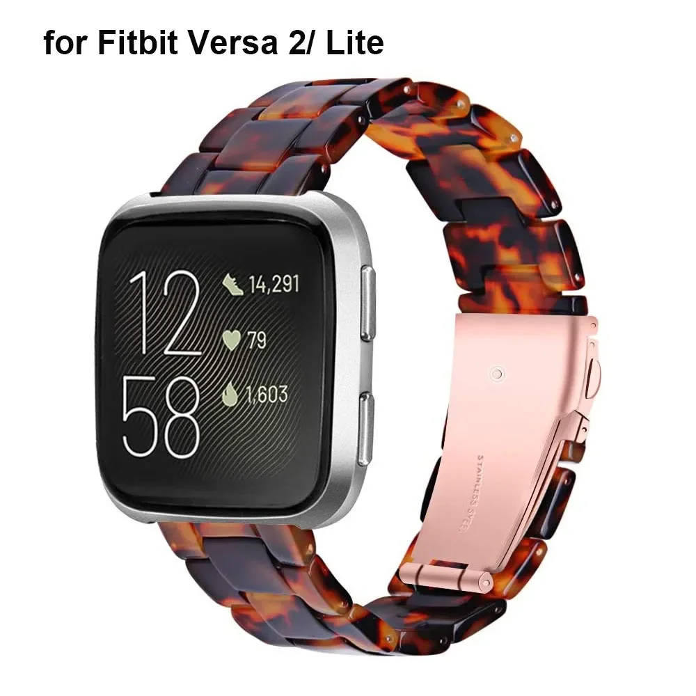 

Resin Band for Fitbit Versa/Versa 2 /Lite/Versa 3 Sense Bands Strap Women Men Lightweight Versa Watchband Bracelet Replacement