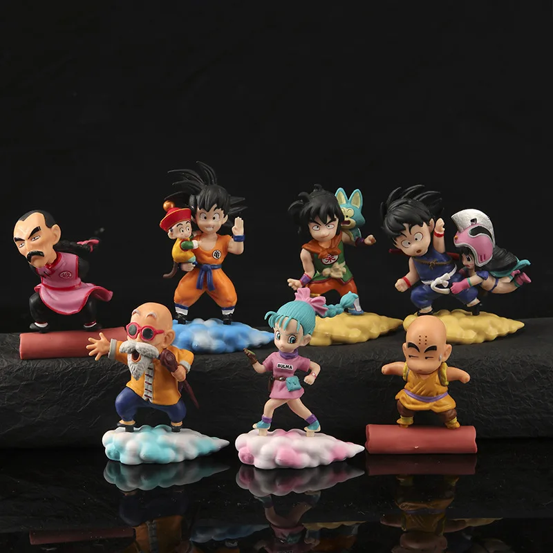 

7 Pcs Dragon Ball Anime Figure Son Goku Model Cartoon Anime Toys Ornaments Action Figure Anime Figure Model Holiday Gift 1:144