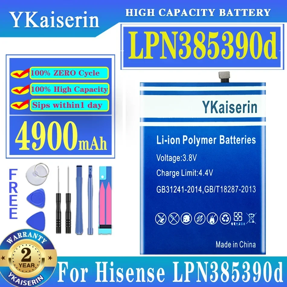 Аккумулятор ykaisin LPN385390D 4900 мАч для Hisense LPN385390d мобильный телефон
Аккумулятор ykaisin LPN385390D 4900 мАч для Hisense LPN385390d мобильный телефон