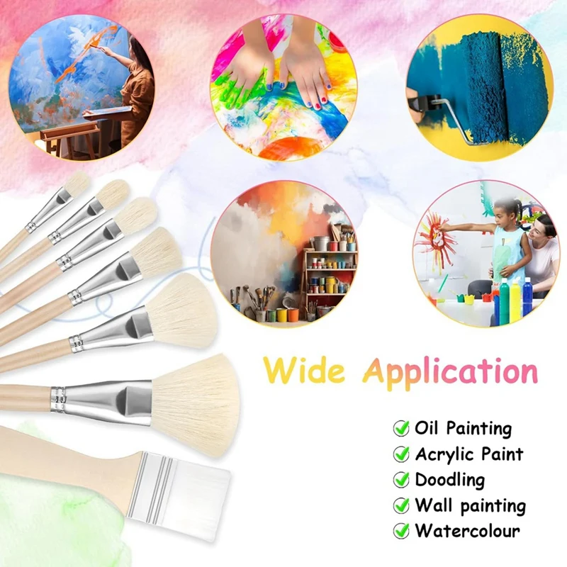 Набор кистей для рисования акриловыми красками, набор кистей для рисования на стенах, 7 шт.
Набор кистей для рисования акриловыми красками, набор кистей для рисования на стенах, 7 шт.