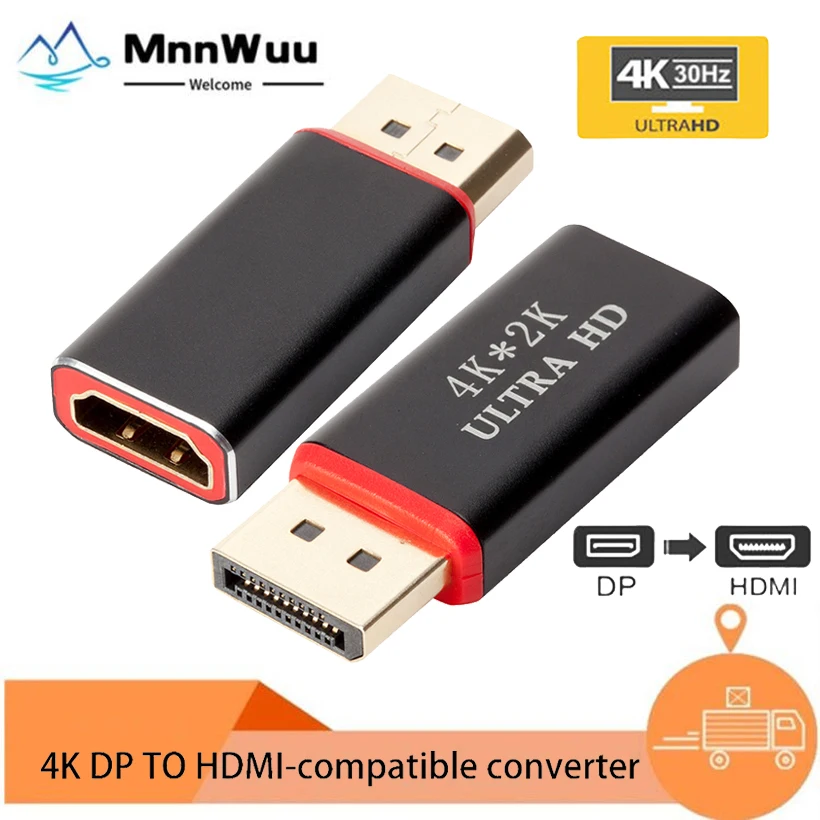 MnnWuu 4K * 2K DP to HDMI compatible converter 30Hz video audio connector display port to HDMI adapter for HDTV PC
MnnWuu 4K * 2K DP to HDMI compatible converter 30Hz video audio connector display port to HDMI adapter for HDTV PC