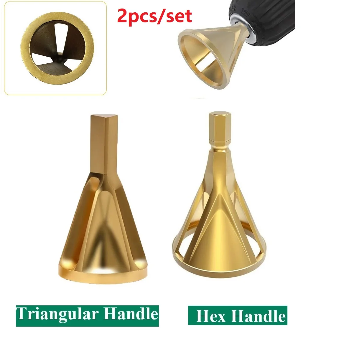 2PC Deburring External Chamfering Device HSS Material Hex Triangle Handle Deburring Rusty Screw For Power Tool
2PC Deburring External Chamfering Device HSS Material Hex Triangle Handle Deburring Rusty Screw For Power Tool
