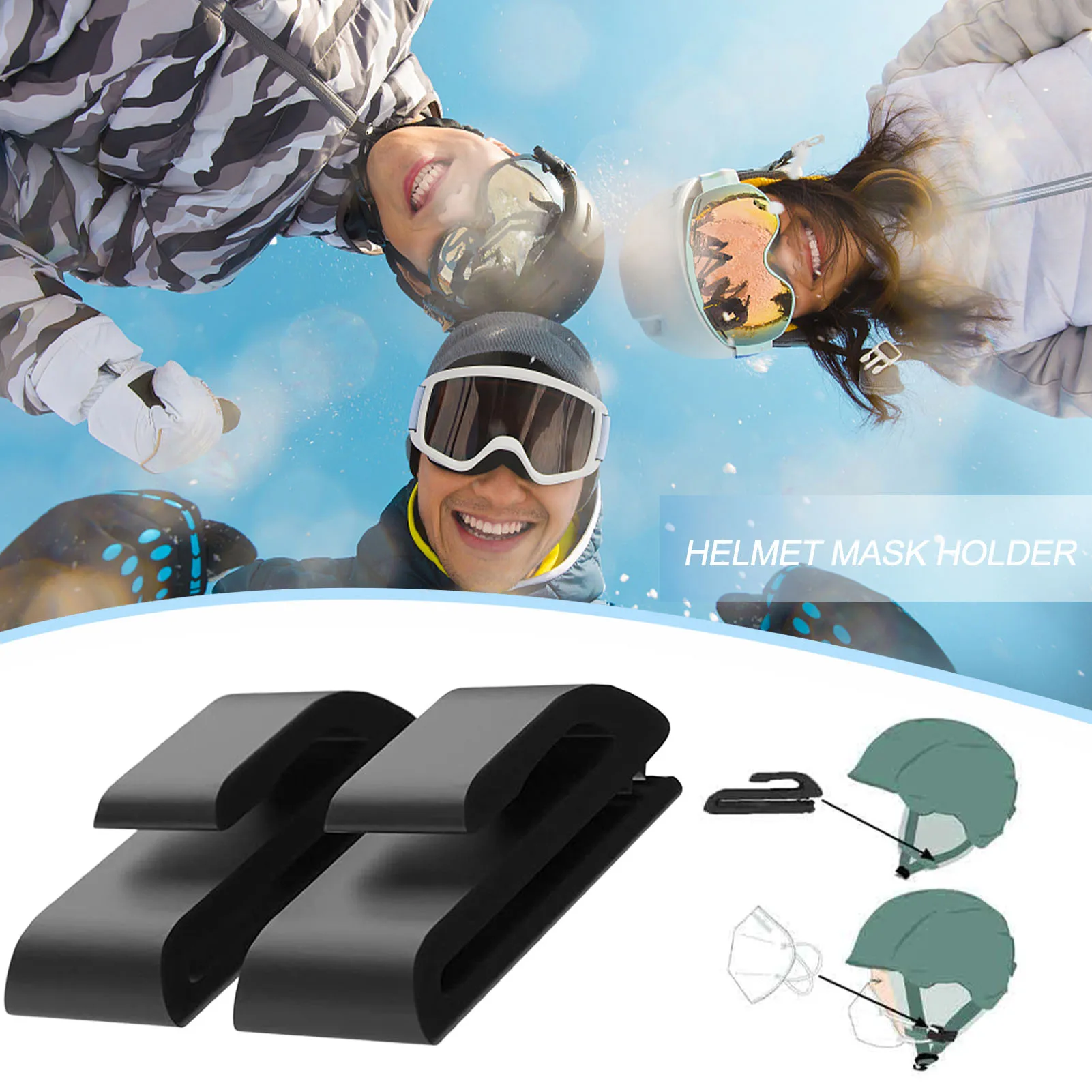 Ski Masks Helmet Goggle Clip Snowboarding Helmet Masks Clips Reusable Snow Sports Snow Helmet Masque Holders
Ski Masks Helmet Goggle Clip Snowboarding Helmet Masks Clips Reusable Snow Sports Snow Helmet Masque Holders