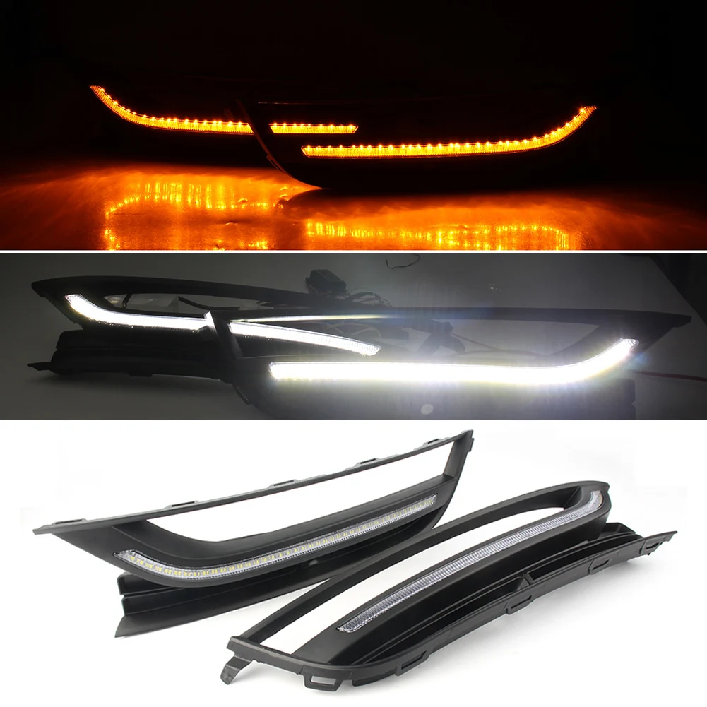 

LED DRL Daytime Running Light With Turn Signal Lamp for Volkswagen Passat B7 2012 2013 2014 2015